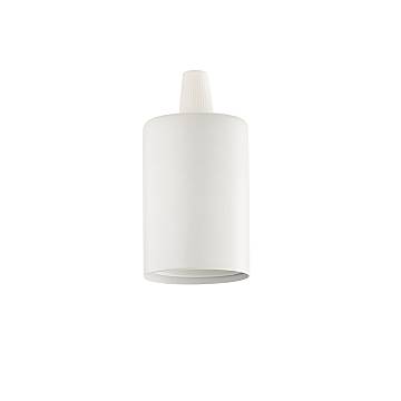 Portalampada Metallo Bianco 1 Luce E27 Liscio