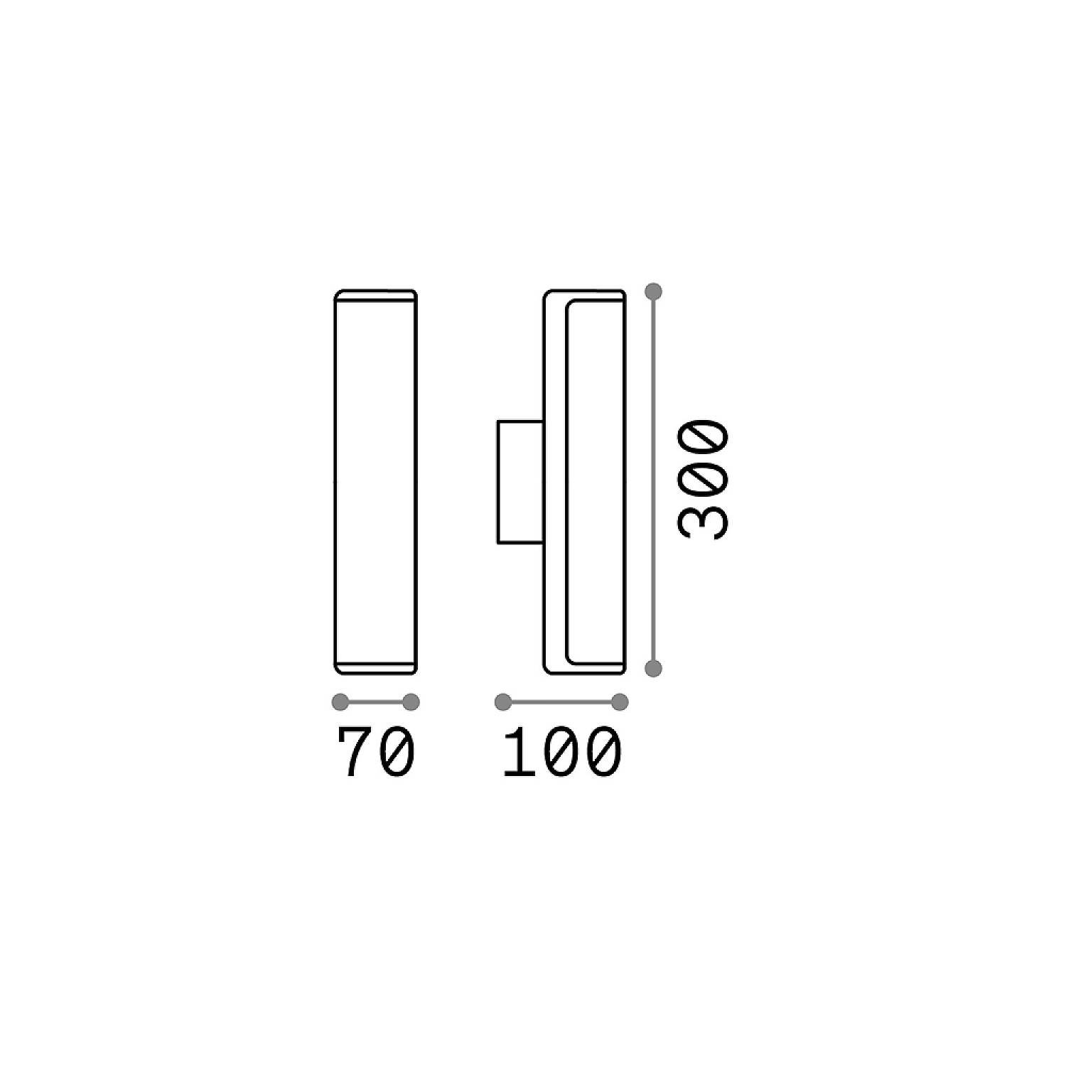 Applique Moderna Etere Alluminio-Plastiche Antracite Led 10W 3000K Luce Calda 246925