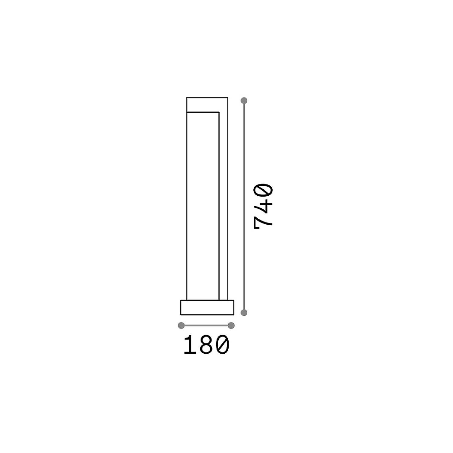 Piantana Moderna Titano Materie Plastiche Grigio Granito Led 9W 3000K H74Cm 246987