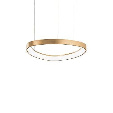 Sospensione Moderna Gemini Metallo Ottone Led 38W 3000K Luce Calda