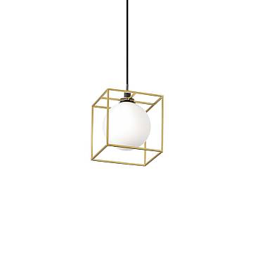 Sospensione Contemporanea Lingotto Metallo Ottone 1 Luce G9 3W 3000K Luce Calda