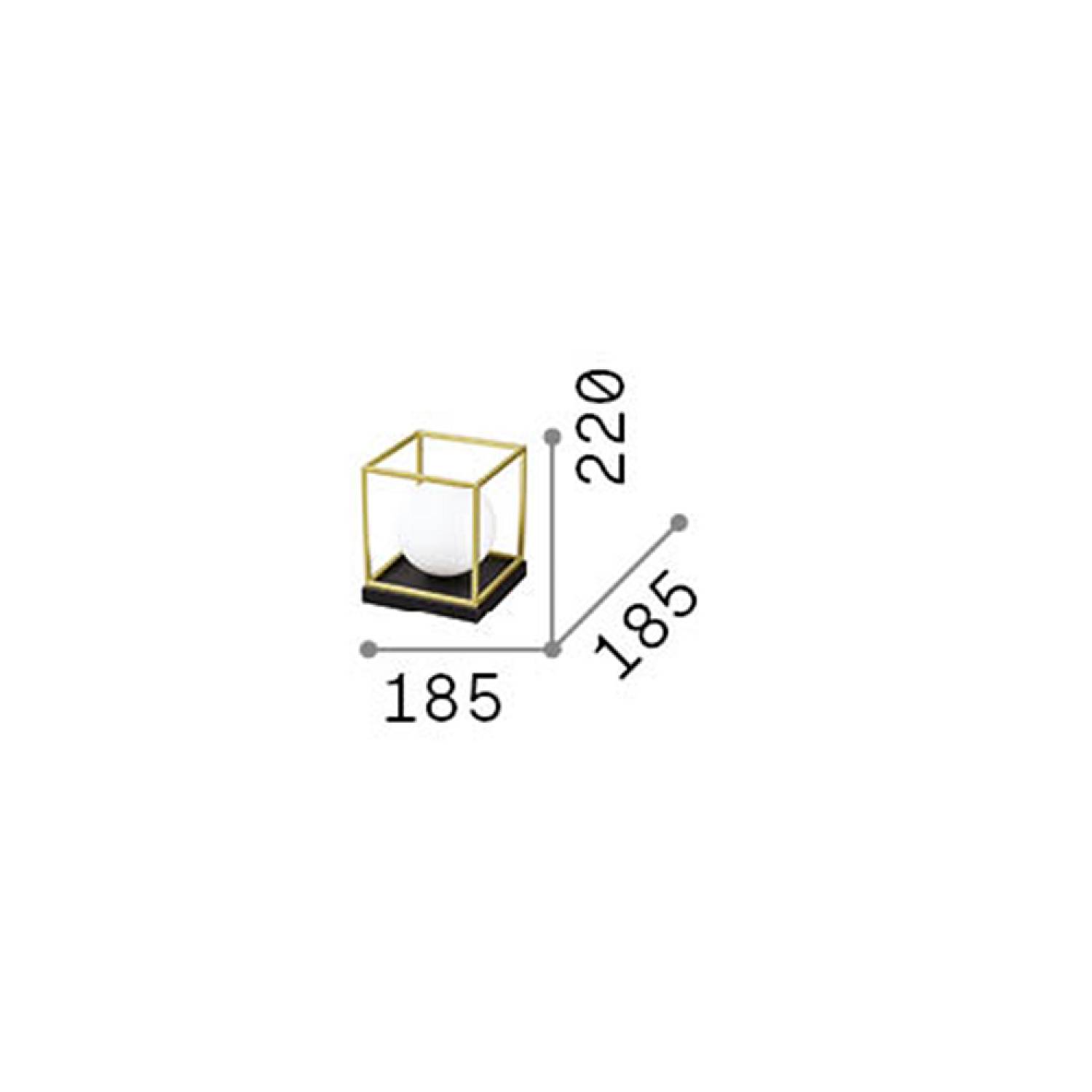Lampada Da Scrivania Contemporanea Lingotto Metallo Ottone 1 Luce E14 251127