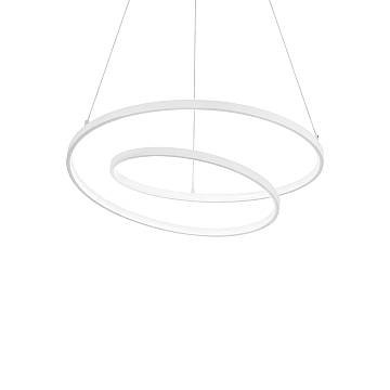 Sospensione Moderna Oz Metallo Bianco Led 48W 3000K Luce Calda D60Cm On-Off