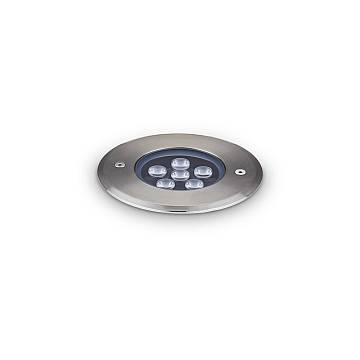 Lampada Da Incasso Moderna Floor Alluminio Cromo Led 6W 3000K Luce Calda