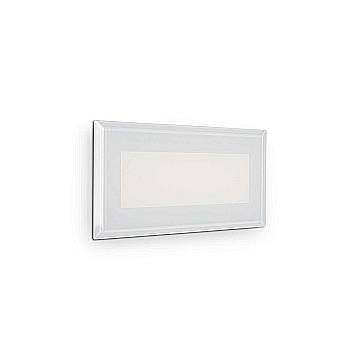 Faretto Moderno Indio Alluminio Bianco Led 8W 3000K Luce Calda
