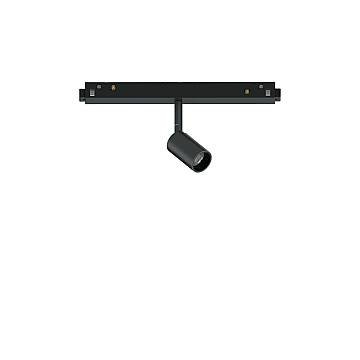 Faretto Binario Singolo On-Off Ego Alluminio Nero 1 Luce 3W 3000K Luce Calda Faretto Binario Singolo On-Off Ego Alluminio Nero 1 Luce 3W 3000K Luce Calda