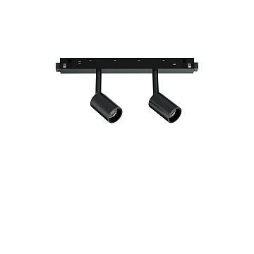 Proiettore Regolabile On-Off Ego Alluminio Nero 2 Luci Led 5W 3000K Luce Calda Proiettore Regolabile On-Off Ego Alluminio Nero 2 Luci Led 5W 3000K Luce Calda