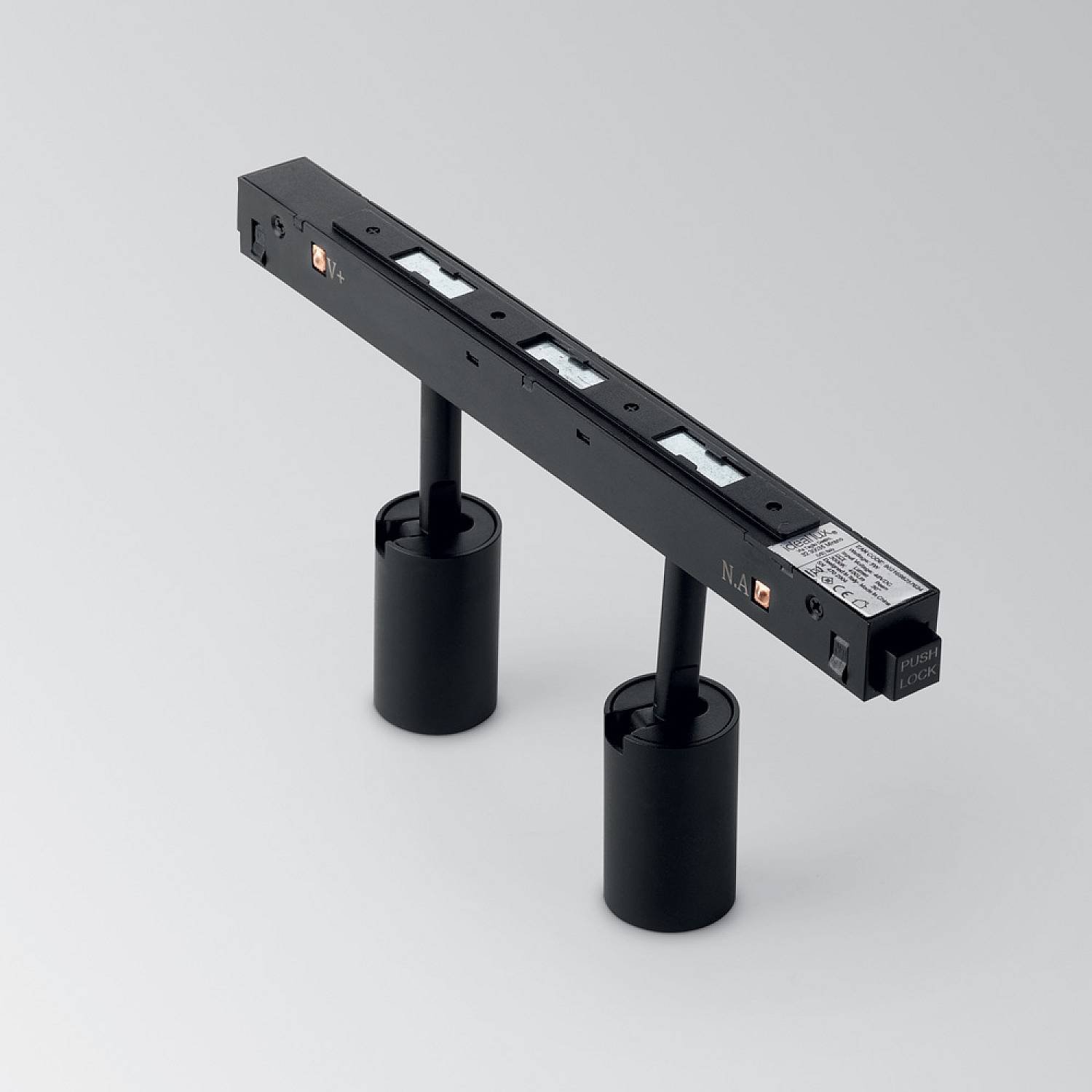 Proiettore Regolabile On-Off Ego Alluminio Nero 2 Luci Led 5W 3000K Luce Calda 257624