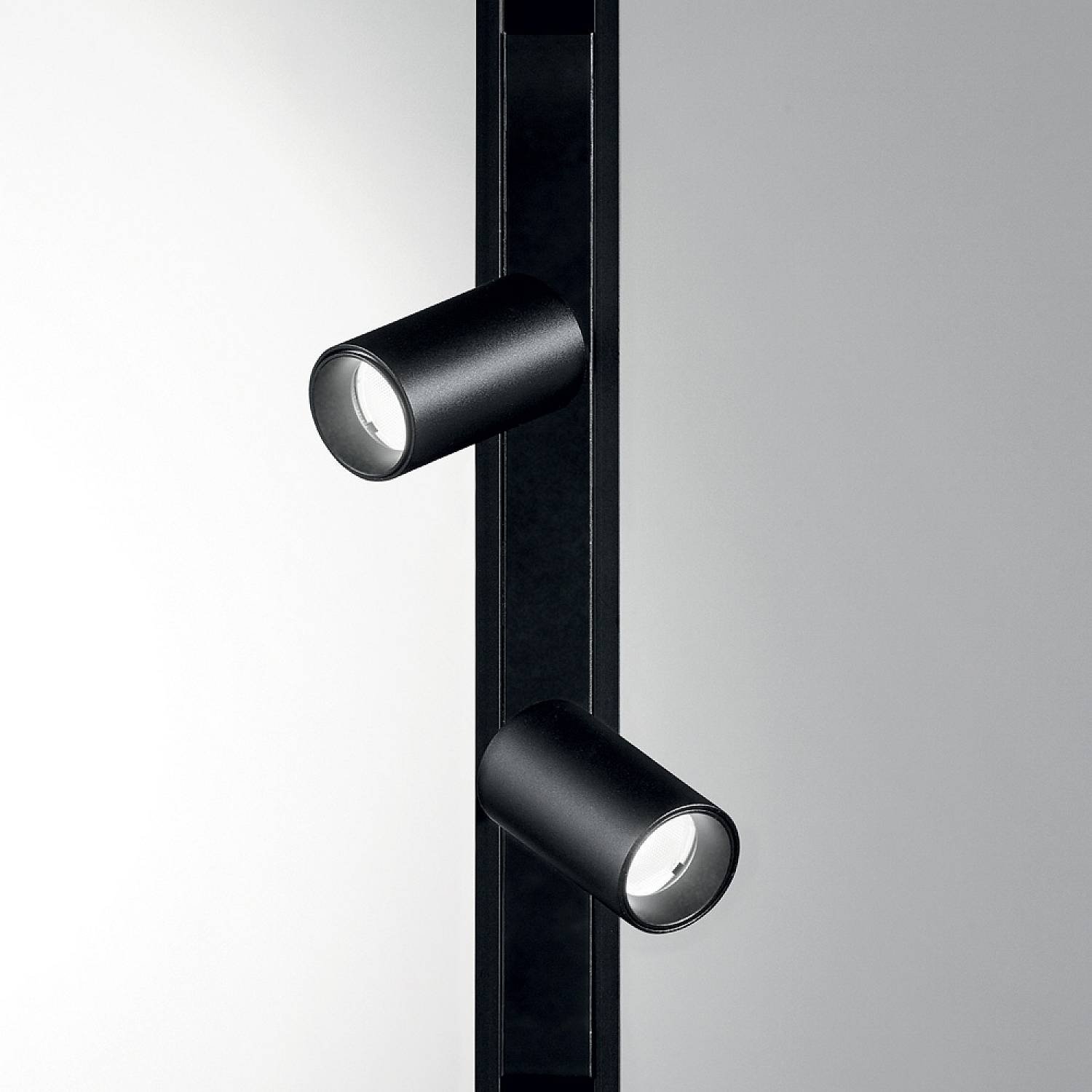 Proiettore Regolabile On-Off Ego Alluminio Nero 2 Luci Led 5W 3000K Luce Calda 257624