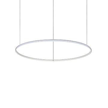 Sospensione Moderna Hulahoop Alluminio-Plastiche Bianco 1 Luce 41W 3000K D81Cm