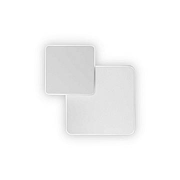 Applique Moderna Square Pouche Metallo Bianco Led 14W 3000K Luce Calda Applique Moderna Square Pouche Metallo Bianco Led 14W 3000K Luce Calda