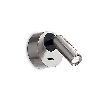 Applique Moderna Bean Round Metallo Cromo Led 3W 3000K Luce Calda