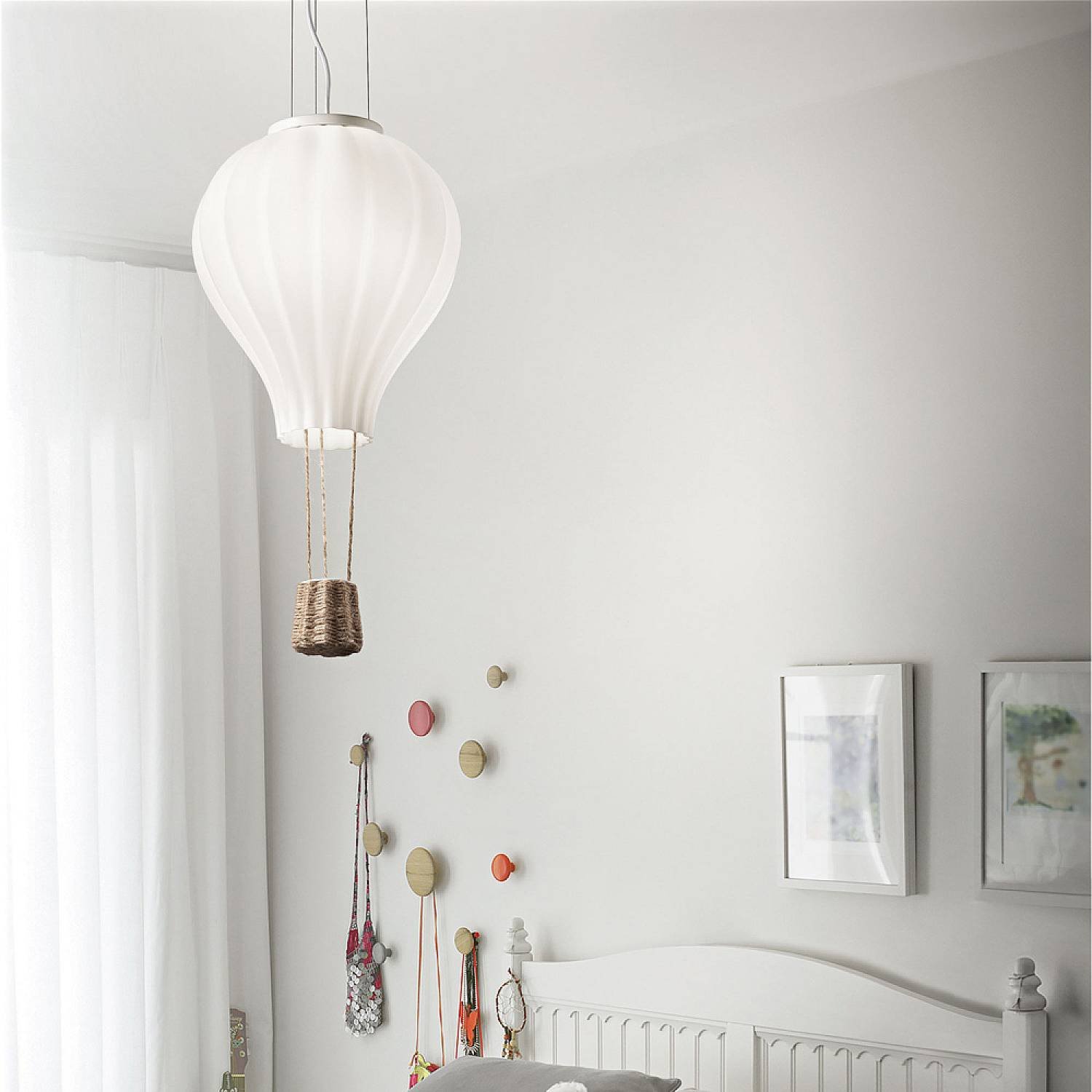 Sospensione Moderna Dream Corda Bianco 1 Luce E27 D42Cm 261195