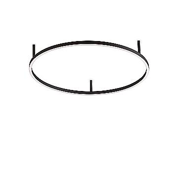 Plafoniera Moderna Oracle Alluminio-Materie Plastiche Nero Led 38W 3000K