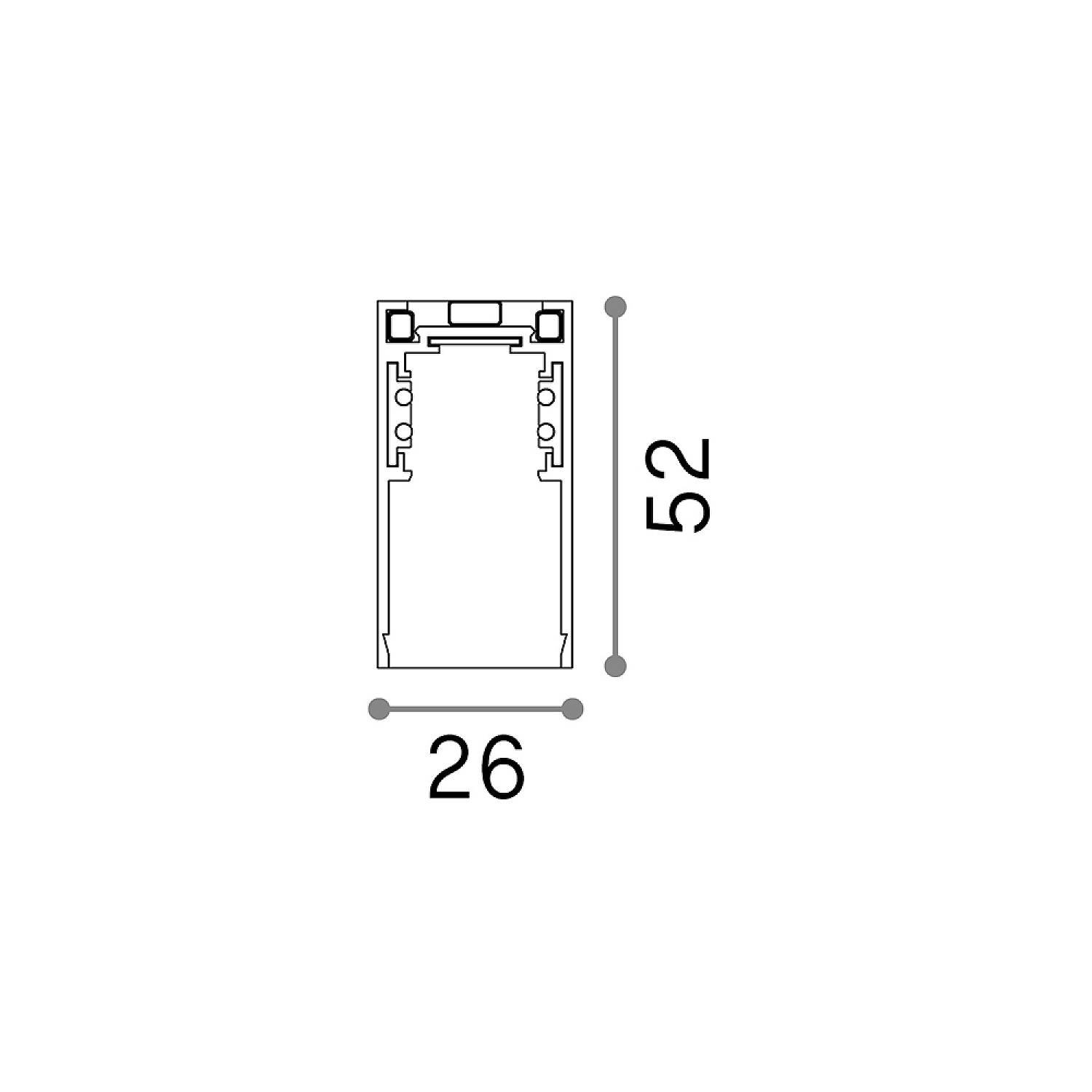 Profilo Alto 200Cm Ego Alluminio Nero 266145