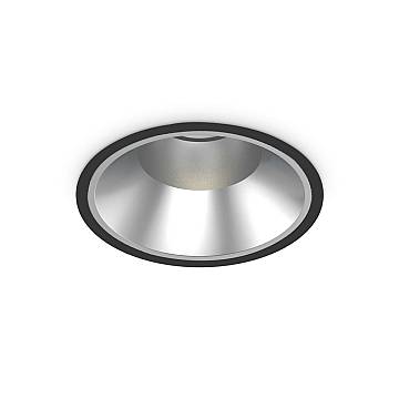 Faretto Incasso Off Alluminio Nero Led 42W 3000K Luce Calda