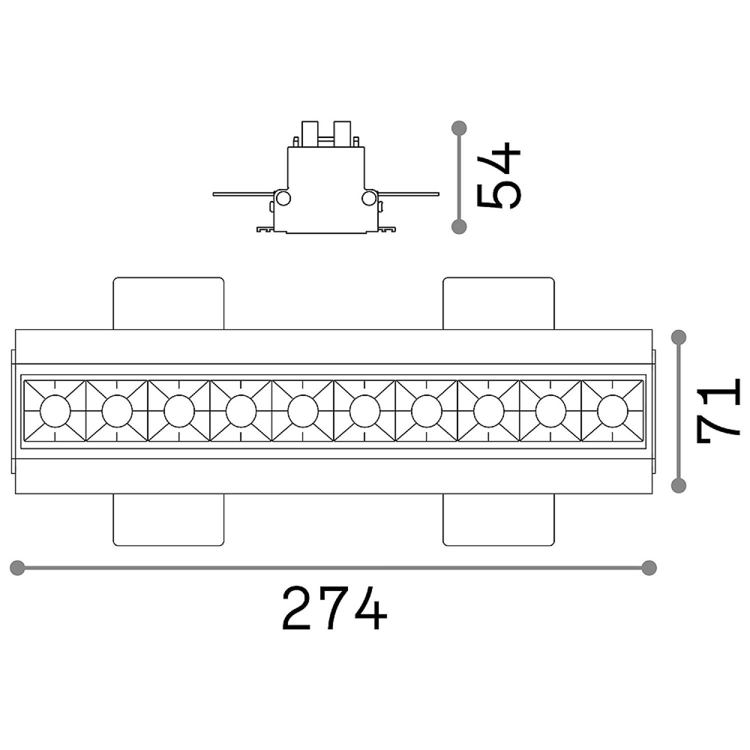 Modulo Lika Alluminio Nero Led 20W 4000K Luce Naturale 267913