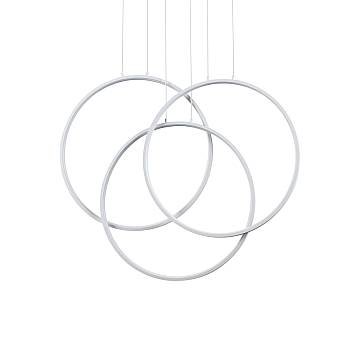 Sospensione Moderna Frame Alluminio Bianco Led 82W 3000K Luce Calda