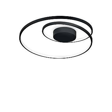 Plafoniera Moderna On-Off Oz Metallo Nero Led 48W 3000K Luce Calda Plafoniera Moderna On-Off Oz Metallo Nero Led 48W 3000K Luce Calda