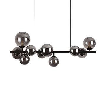 Sospensione Contemporanea Perlage Metallo Nero 10 Luci G9 3W 3000K Luce Calda Sospensione Contemporanea Perlage Metallo Nero 10 Luci G9 3W 3000K Luce Calda