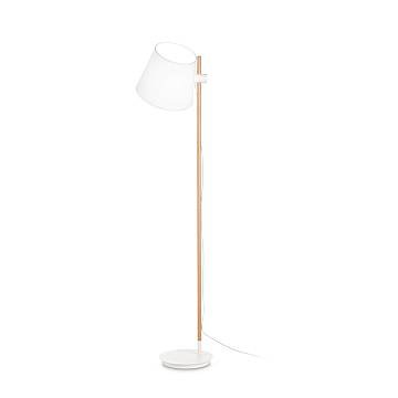 Piantana Industrial-Minimal Axel Legno Bianco 1 Luce E27