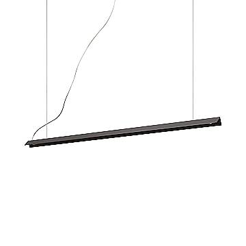 Sospensione Moderna V-Line Metallo Nero Led 20W 3000K Luce Calda