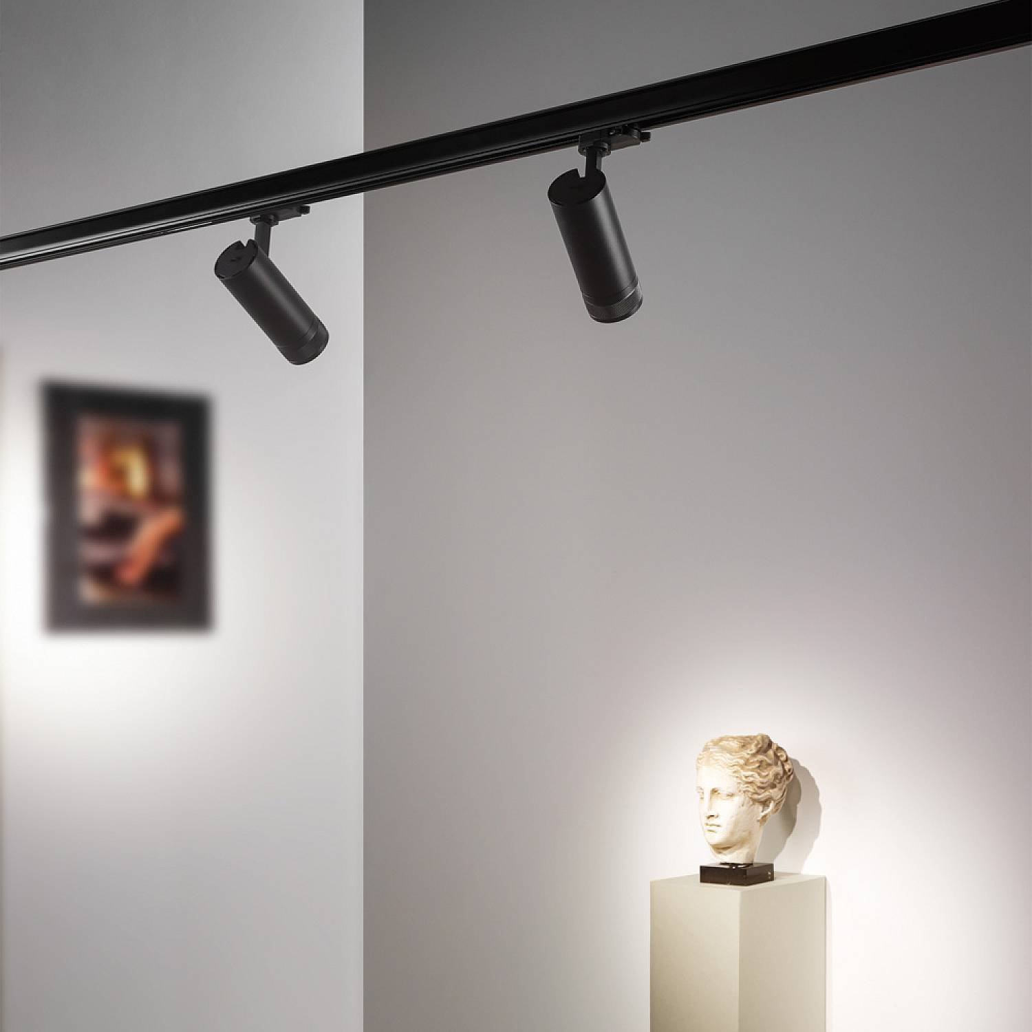 Proiettore Cilindrico On-Off Eos Alluminio-Plastiche Nero Led 15W 3000K 276182