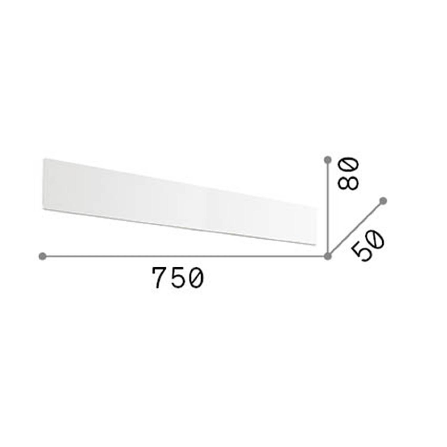 Applique Moderna Zig Zag Metallo Bianco Led 30W 4000K Luce Naturale 277257