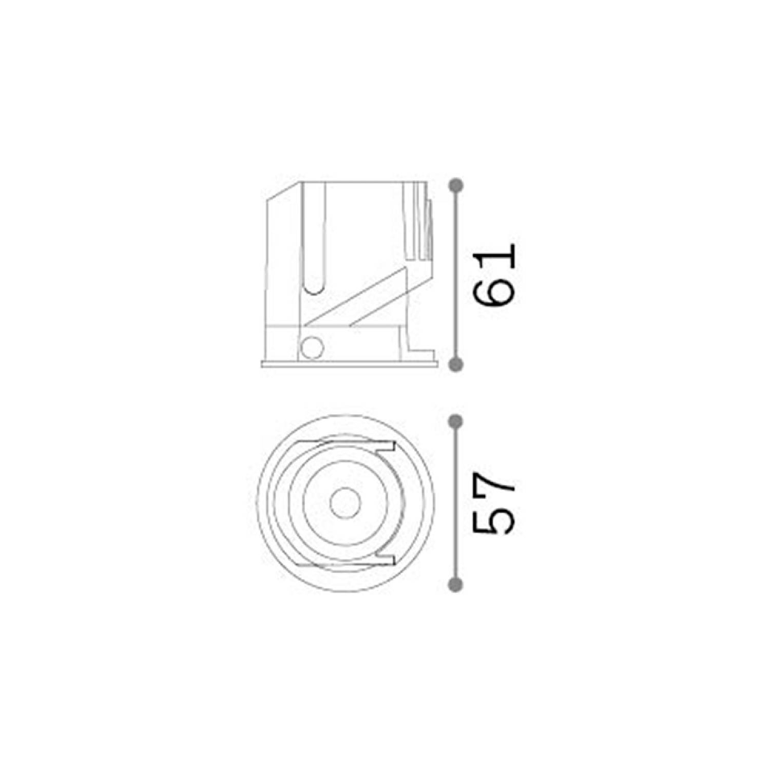 Riflettore Quadrato A Incasso Contemporaneo Bento Metallo Bianco 279671