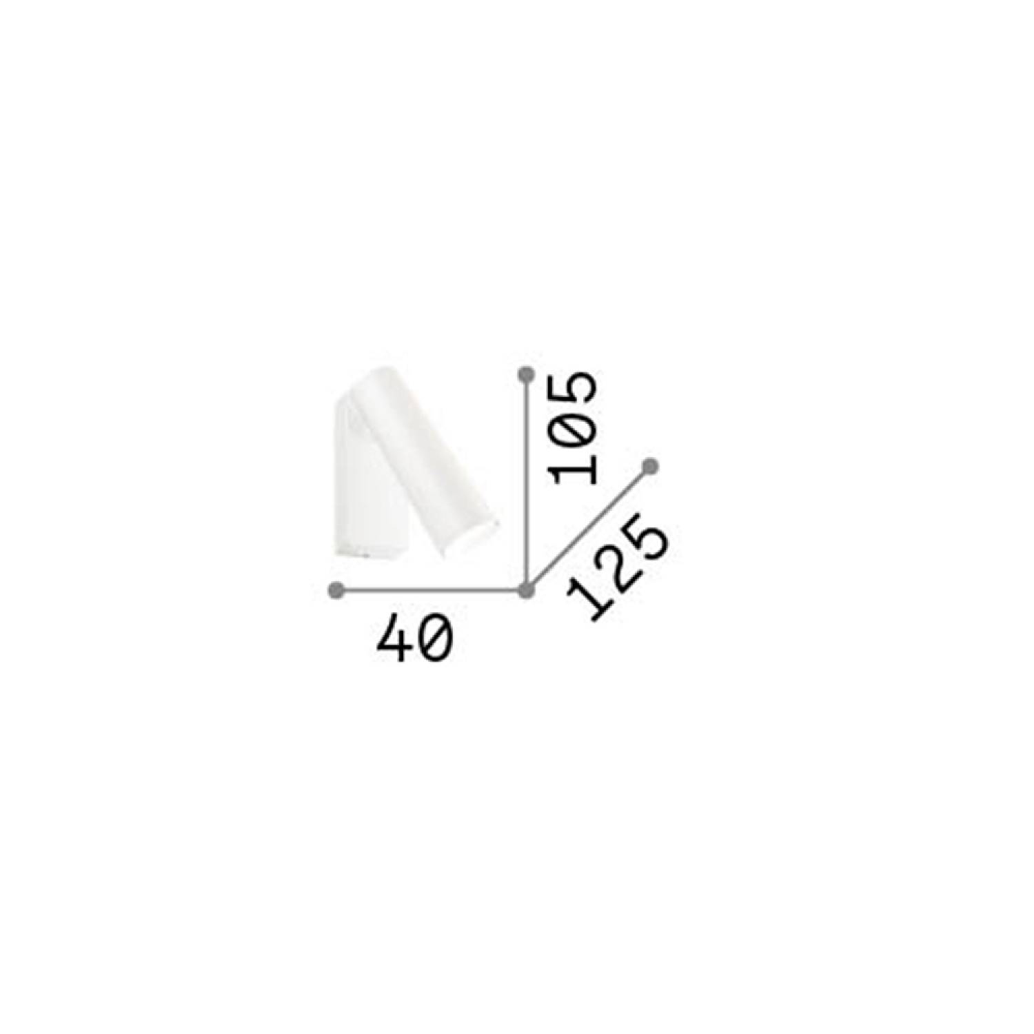 Applique Moderna Pipe Metallo Bianco Led 7W 3000K Luce Calda 280998