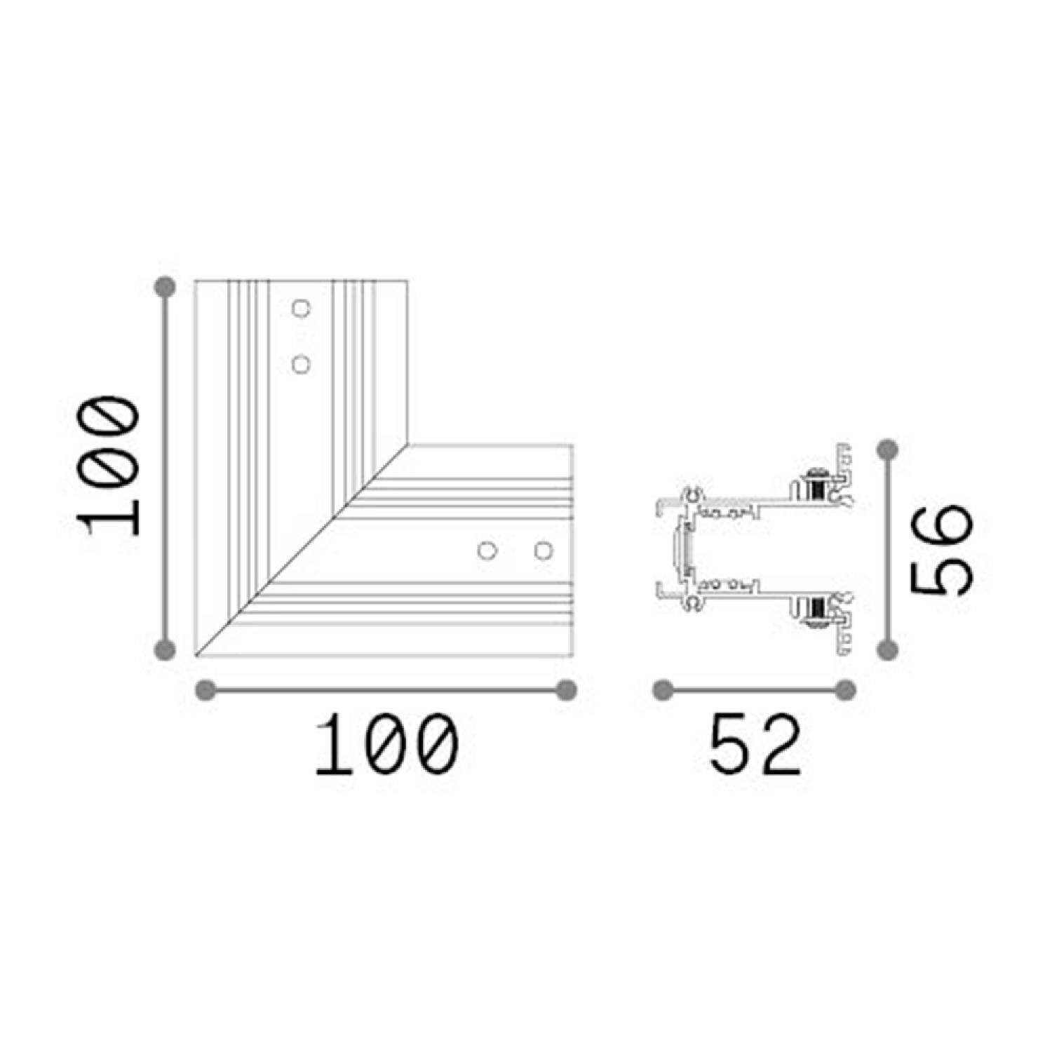 Connettore Incasso Orizzontale Elettrificato On-Off Ego Alluminio Bianco 282787