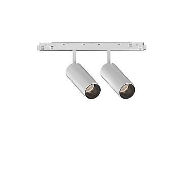 Proiettore Regolaile On-Off Ego Alluminio Bianco 2 Luci 24W 3000K Luce Calda Proiettore Regolaile On-Off Ego Alluminio Bianco 2 Luci 24W 3000K Luce Calda