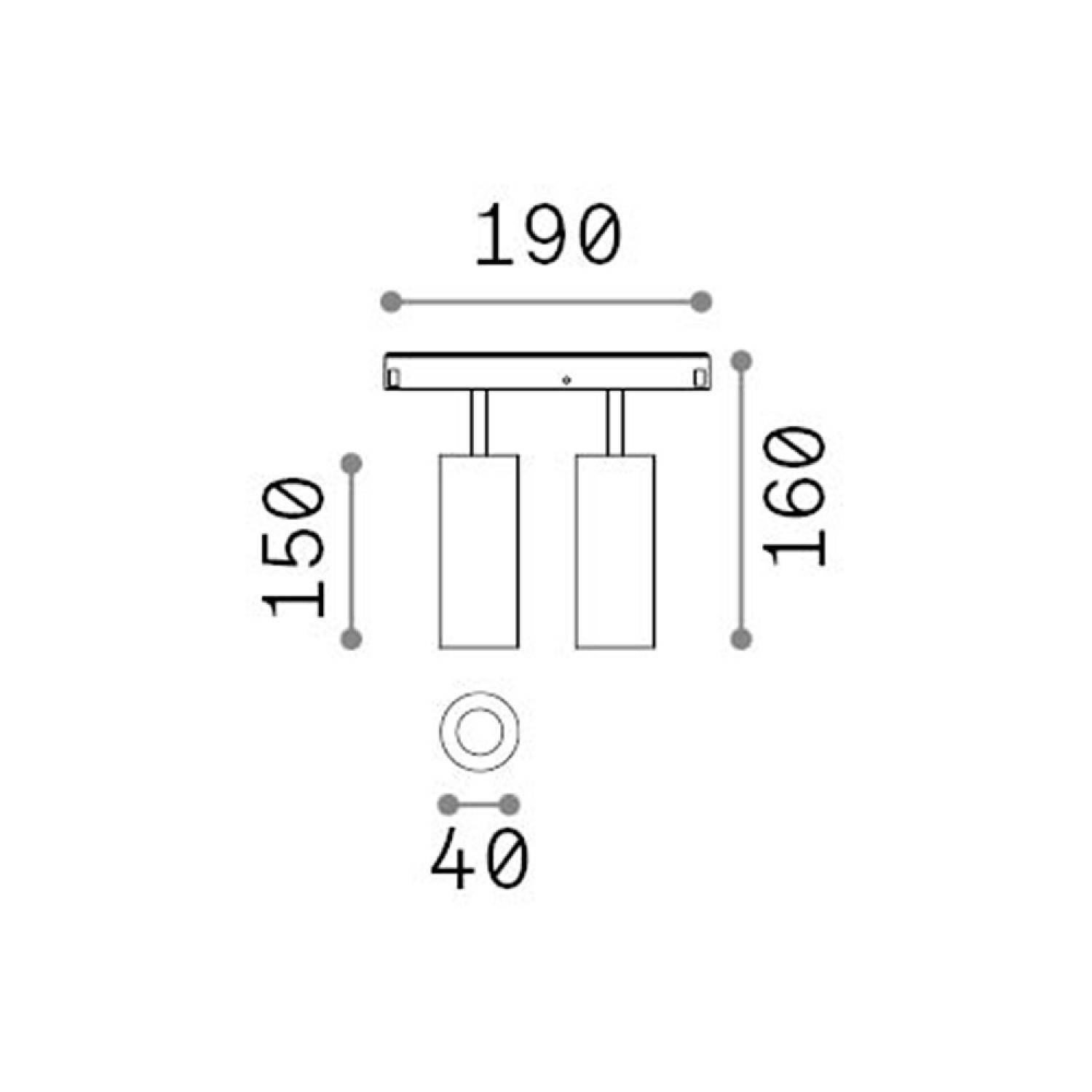 Proiettore Regolaile On-Off Ego Alluminio Bianco 2 Luci 24W 3000K Luce Calda 282961