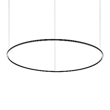 Sospensione Moderna Oracle Alluminio-Plastiche Nero Led 89W 3000K D150Cm