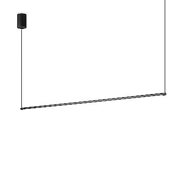 Sospensione Industrial-Minimal Essence Metallo Nero Led 20W 3000K Luce Calda