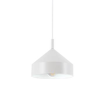 Sospensione Industrial-Minimal Yurta Metallo Bianco 1 Luce E27 D21 Sospensione Industrial-Minimal Yurta Metallo Bianco 1 Luce E27 D21