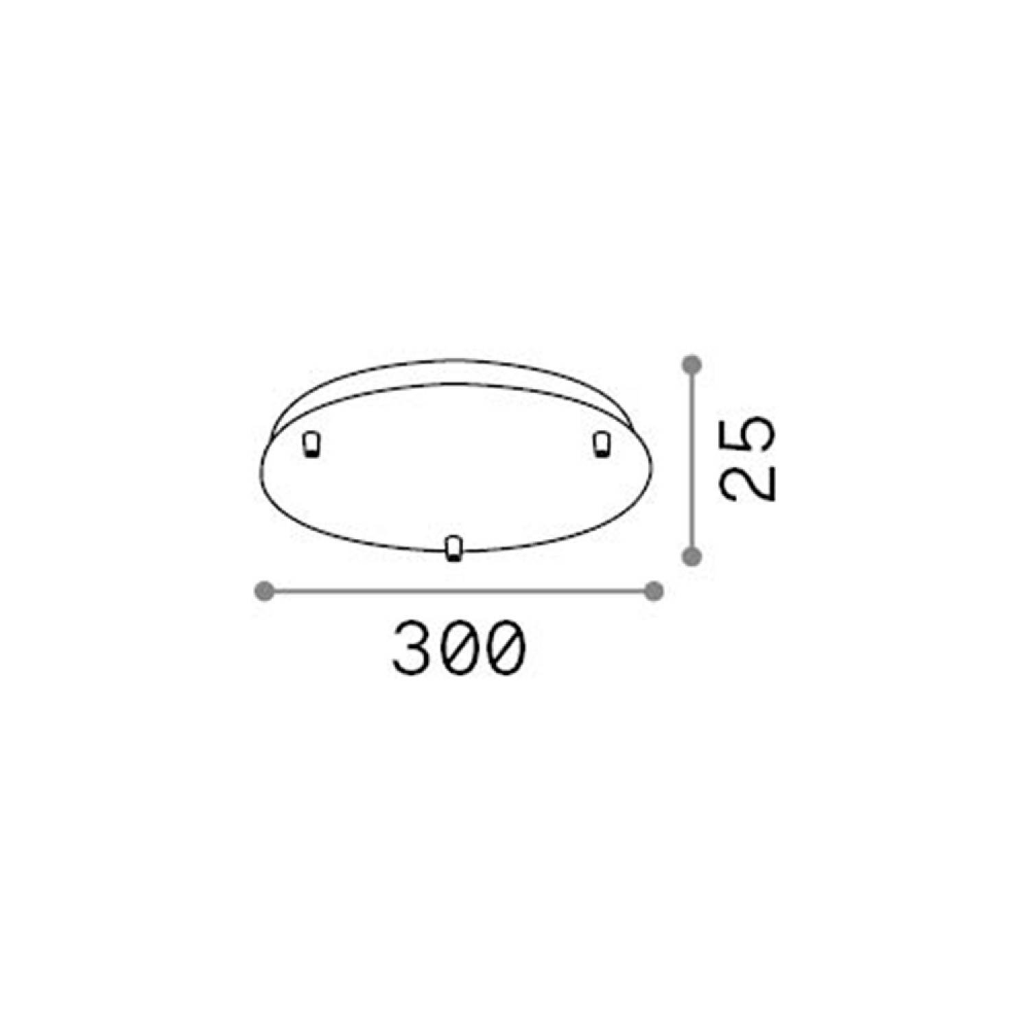 Rosone Standard All In Metallo Rame 3 Luci 285627
