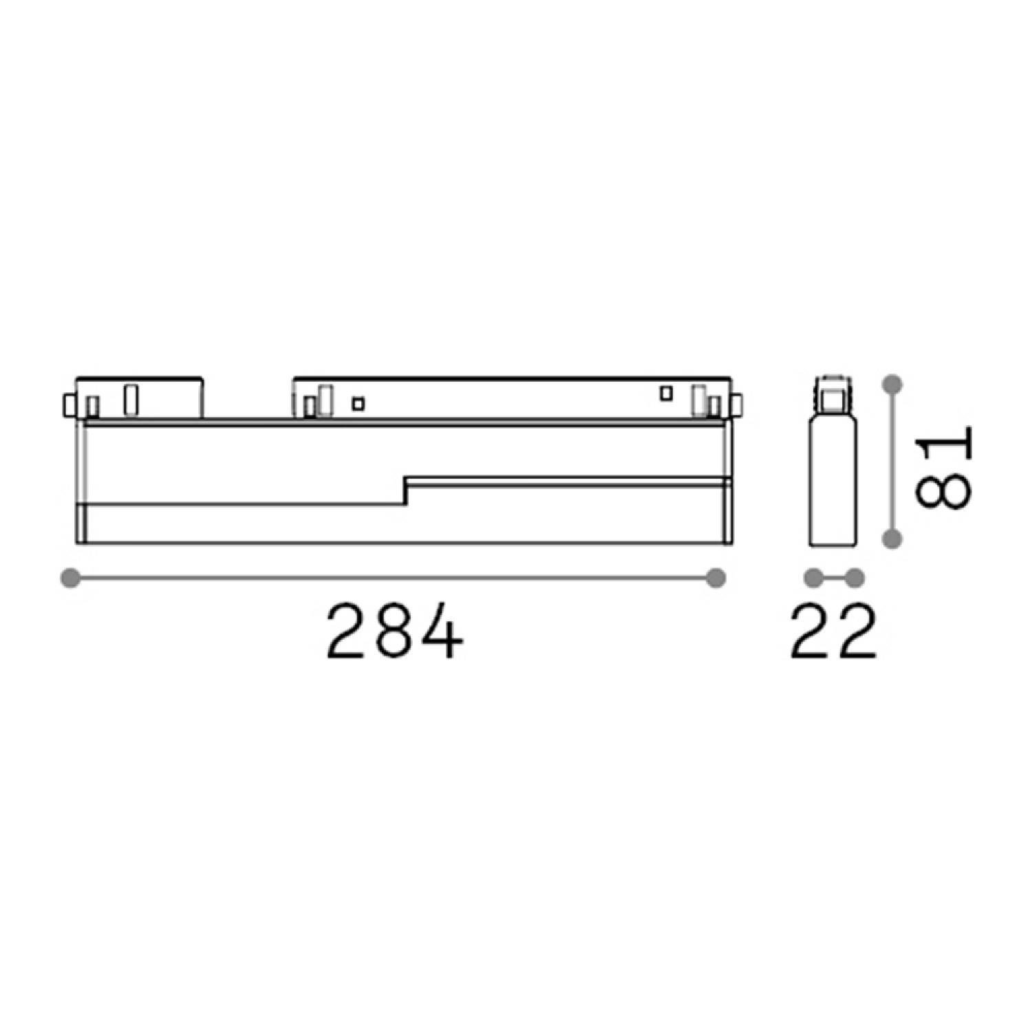 Sistema Magnetico Flessibile Ego Alluminio Bianco 1 Luce 7W 3000K Dali 286129