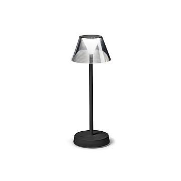Lampada Da Tavolo Moderna Lolita Metallo Nero Led 7W 3000K Lampada Da Tavolo Moderna Lolita Metallo Nero Led 7W 3000K