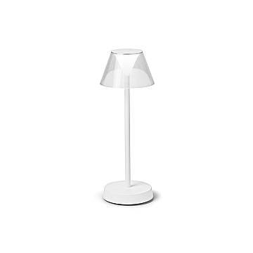 Lampada Da Tavolo Moderna Lolita Metallo Bianco Led 7W 3000K Lampada Da Tavolo Moderna Lolita Metallo Bianco Led 7W 3000K