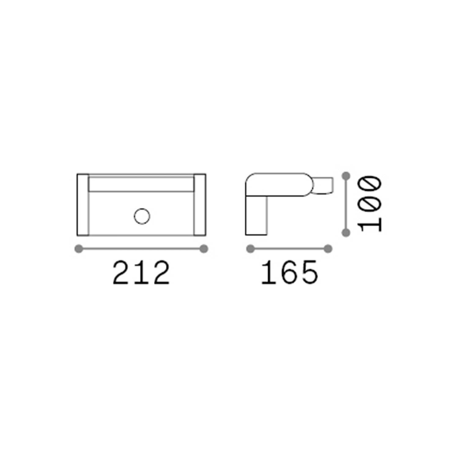 Applique Moderna Swipe Alluminio Nero Led 21W 3000K Luce Calda 287737