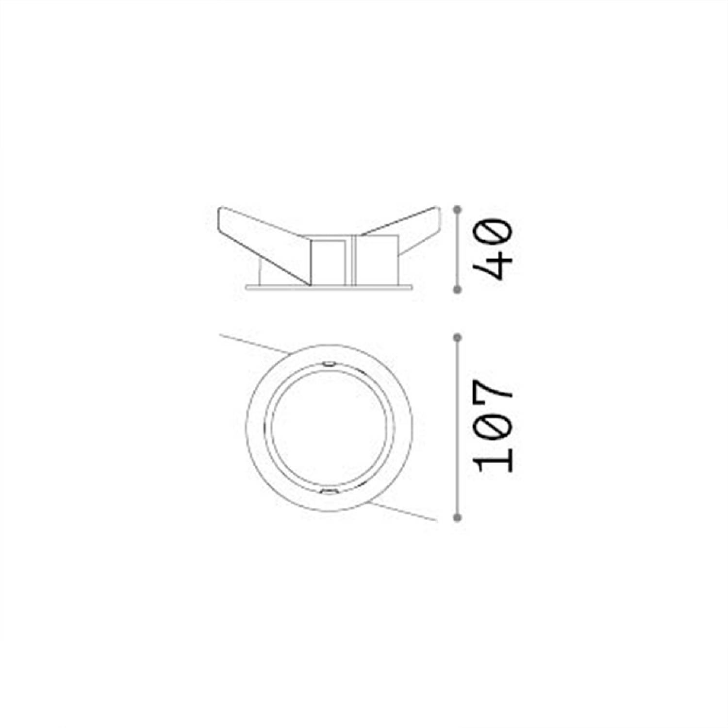 Cornice Tonda Singola A Incasso Contemporanea Bento Metallo Nero 287881