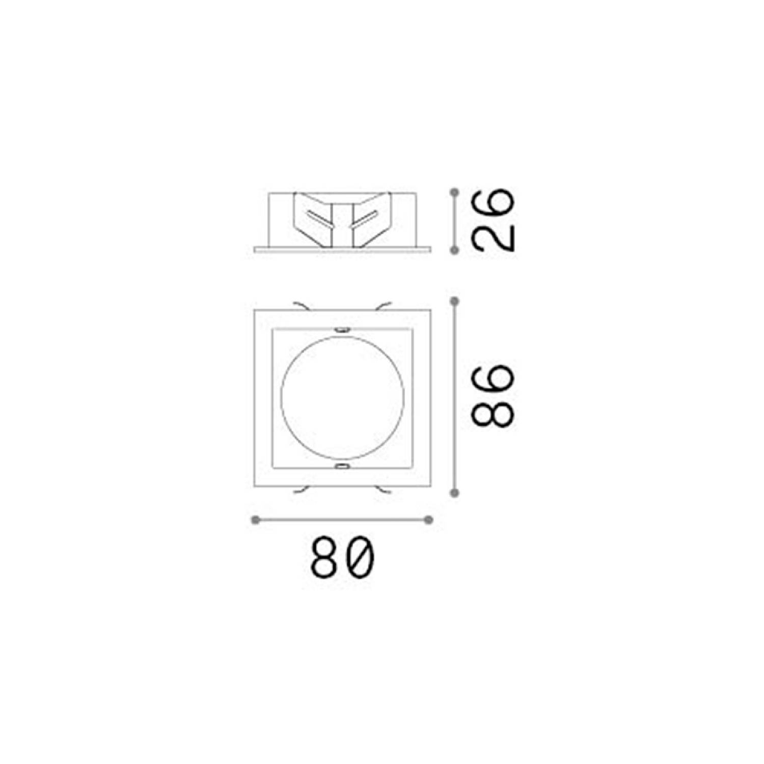 Cornice Quadrata Singola A Incasso Contemporanea Bento Metallo Nero 287904