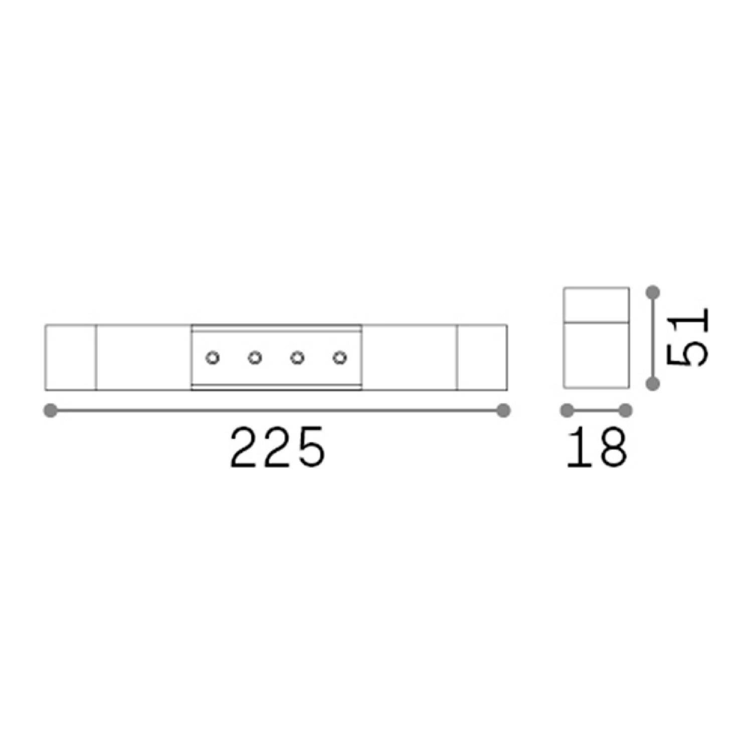 Connettore Lineare Ad Incasso Dali Ego Alluminio Nero 289304