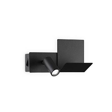 Applique Moderna Komodo-1 Metallo Nero Led 4,5W 3000K Luce Calda Applique Moderna Komodo-1 Metallo Nero Led 4,5W 3000K Luce Calda