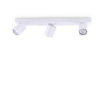 Spot Contemporaneo Rudy Alluminio Bianco 3 Luci Gu10 35W 3000K Ip20