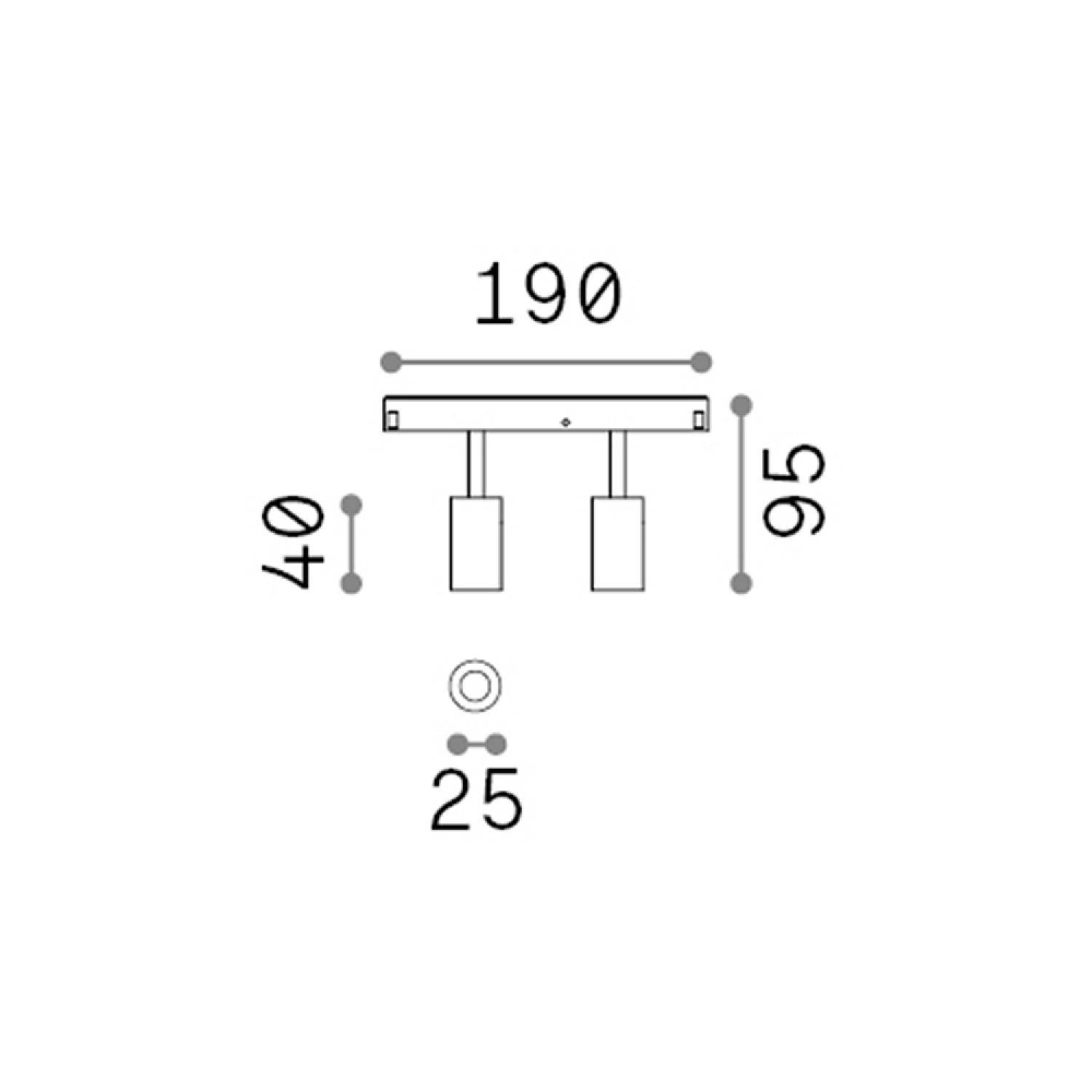 Proiettore Regolabile Ego Alluminio Nero 2 Luci Led 5W 3000K Luce Calda 1-10V 303604