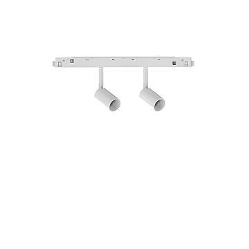 Proiettore Regolabile Ego Alluminio Bianco 2 Luci Led 5W 3000K Luce Calda 1-10V Proiettore Regolabile Ego Alluminio Bianco 2 Luci Led 5W 3000K Luce Calda 1-10V