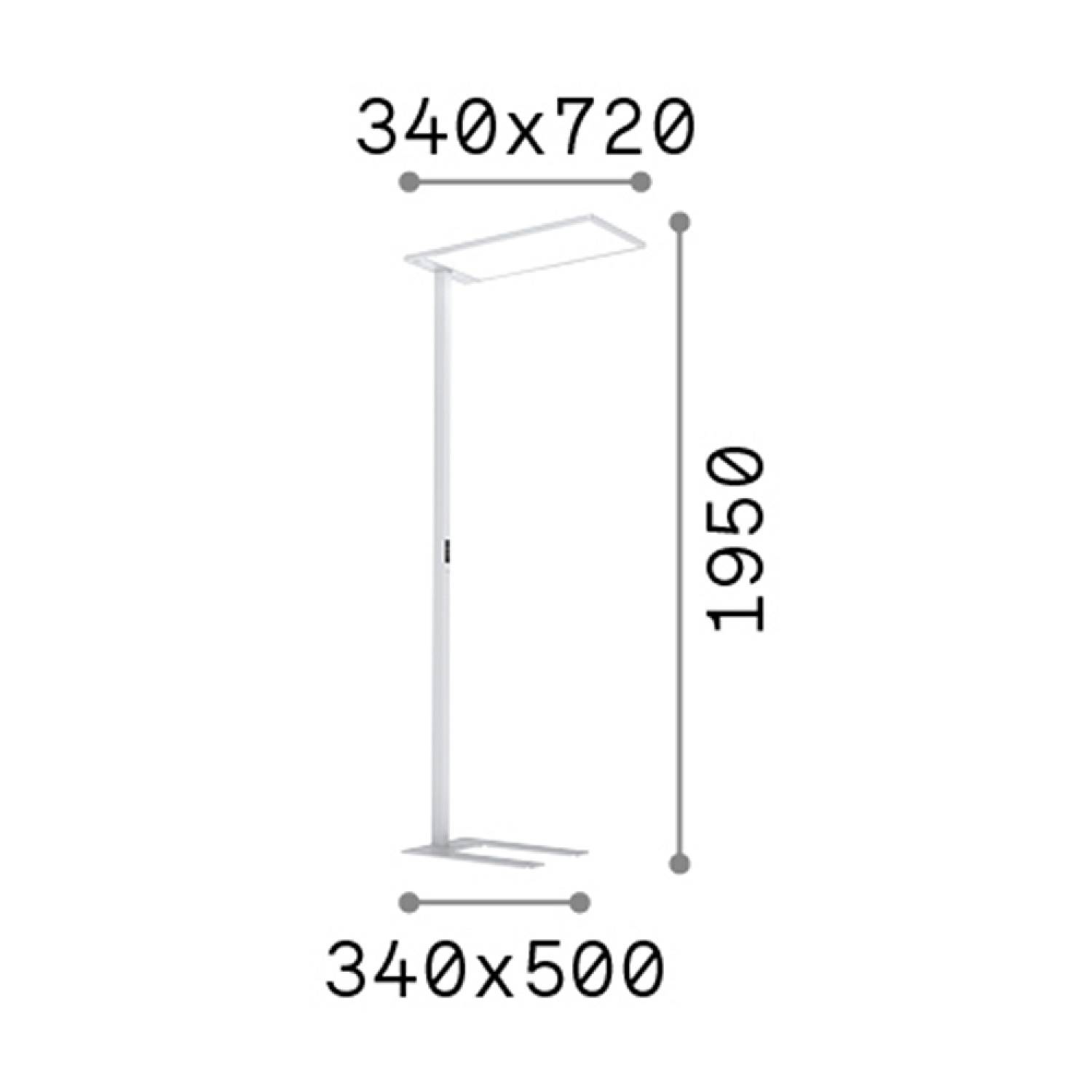 Piantana Moderna Comfort Metallo Bianco Led 76W K Luce Naturale 4000K 306452
