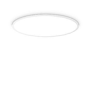 Plafoniera Moderna Fly Slim Alluminio-Plastiche Bianco Led 65W 4000K D90Cm